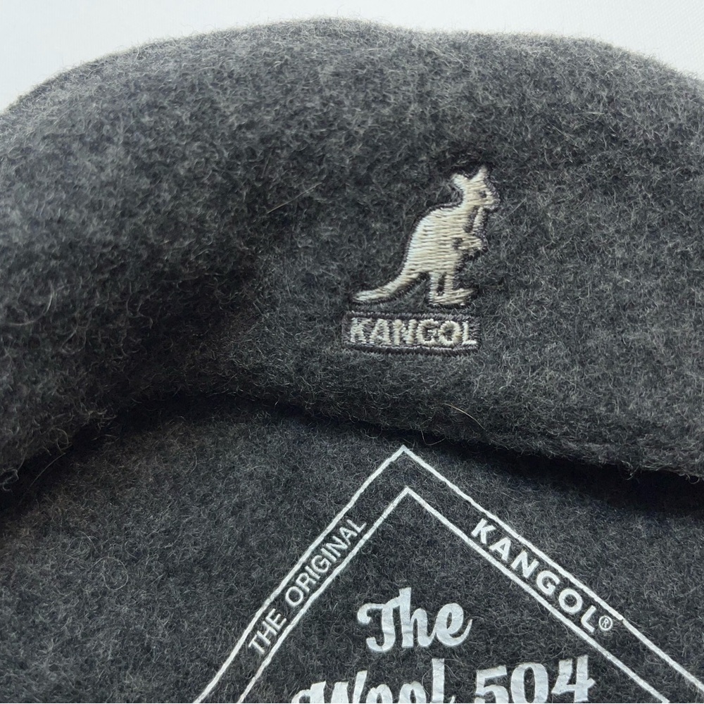 Kangol The Wool 504 Dark Flannel Flat Cap Mens Size Medium Modern Classic Hat - Picture 8 of 11